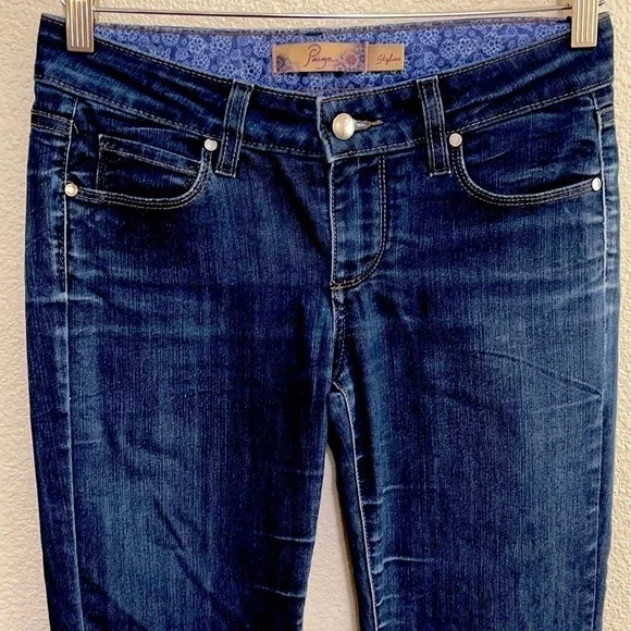 PAIGE Skyline Blue Ankle Peg Jeans - Picture 2 of 13